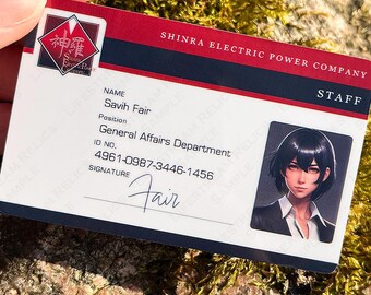 Final Fantasy VII - Personalized Custom Shinra Employee ID Card - Etsy