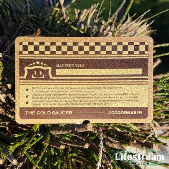 Final Fantasy VII - Gold Saucer VIP Card - Etsy