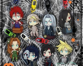 Final Fantasy VII - Acrylic Keychain - Halloween Edition - Cloud, Tifa, Aerith, Zack, Reno, Rufus, Sephiroth, Yuffie