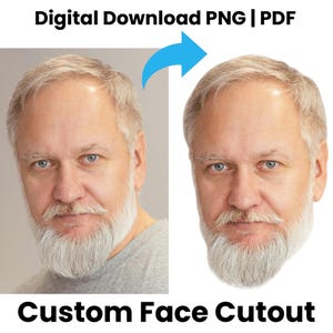 Digital download Custom Face Cutout PNG, Big Head Photo Prop (Digital Download) Personalized Face Sign, Party Photo Booth, Birthday Decor, Funny Gift, Cutout 5.0 (123) By PnrArtDesign Designed by PnrArtDesign Shop owned by Pınar 1 year on Etsy