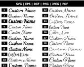 Custom Name SVG, PNG, Personalized Text, Custom Text PNG, Vinyl Decals, Temporary Tattoos, Custom Designs