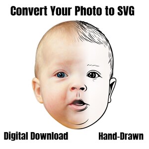 Convert Your Photo to SVG, Custom Vector Portrait for Vinyl Cutting & Printing, Personalized Pet or Human SVG for Cricut Crafts Gift