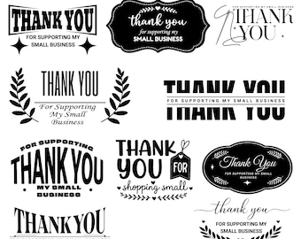 Thank You SVG Bundle, Thank You Sign SVG, Thank You Clipart, Thank You Cut Files for Cricut & Silhouette, Thank You Card Design