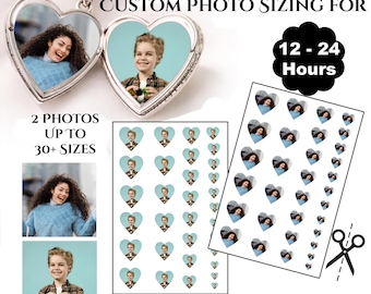Locket Size Photos, Locket Photo Prints, Custom Heart Shaped Locket Photo, Locket Photo Print,Oval Locket Picture, Personalized Locket Photo