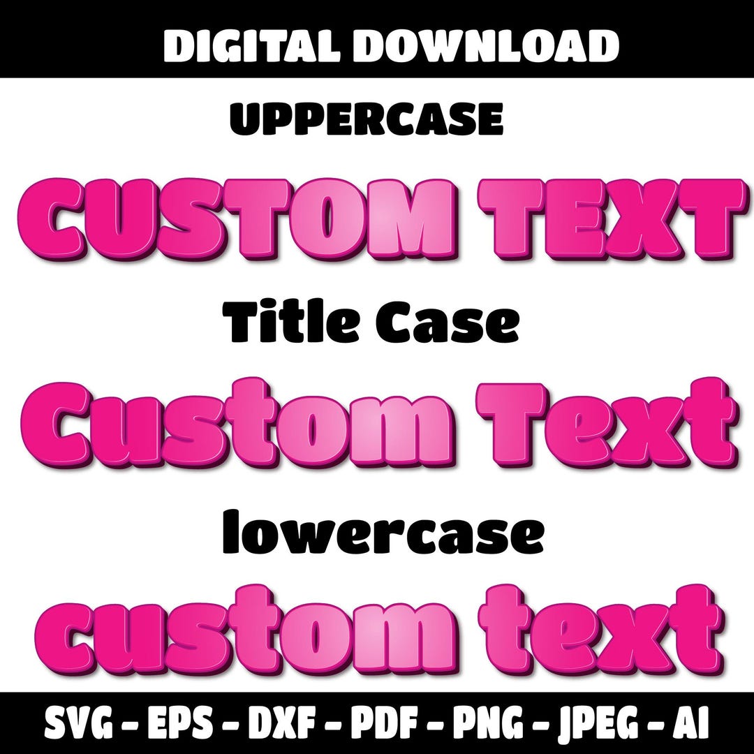 Svg Pretty Text Custom Text Svg, Custom Name Svg, Pink Dolly Font Svg, Princess Babe ...