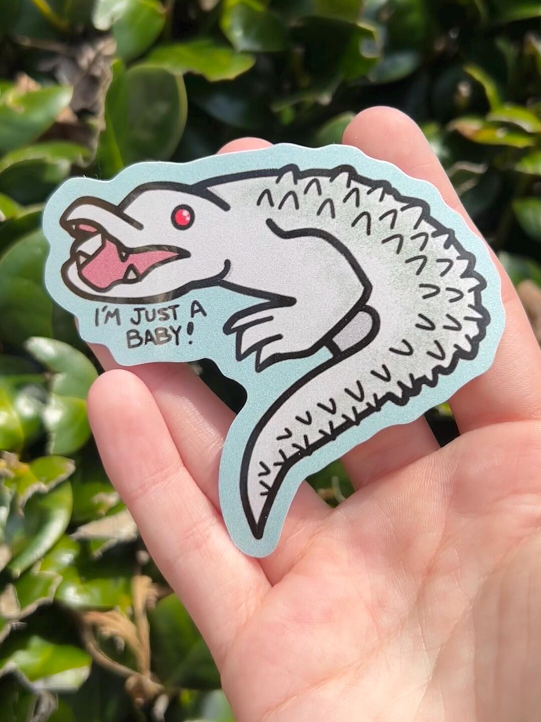 Albino Alligator Sticker (large) - Etsy