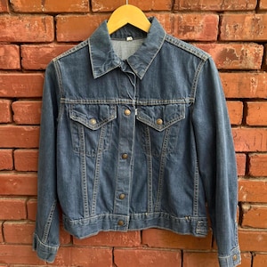 Vintage 70s Levi's for Gals Ladies Denim Shirt Jacket Dark