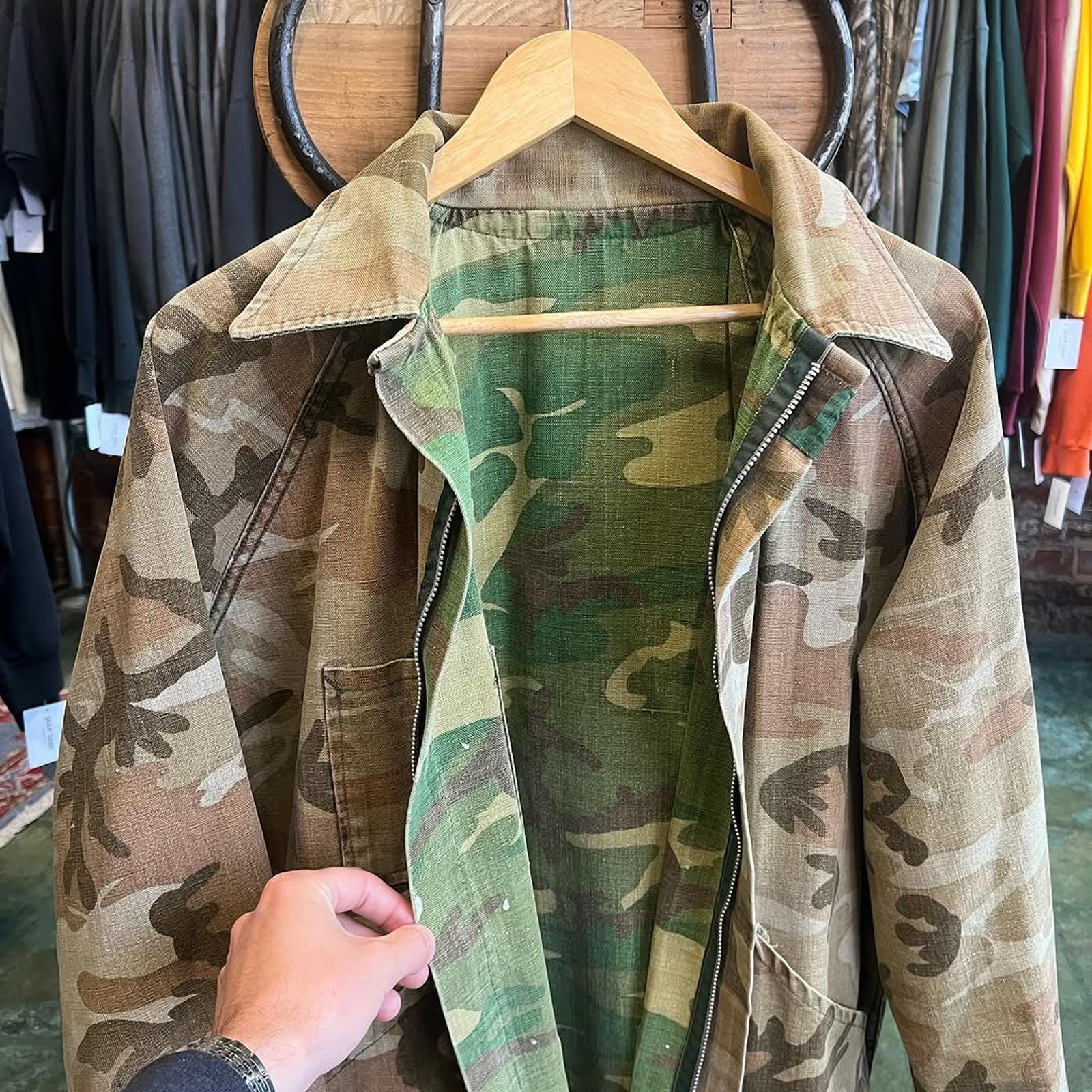 Vintage 1970s Reversible Camo Zip up Jacket XXL - Etsy
