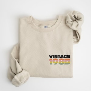 40th birthday sweatshirt birthday sweater round birthday sweater personalized gift 1985 birthday gift 40th birthday man