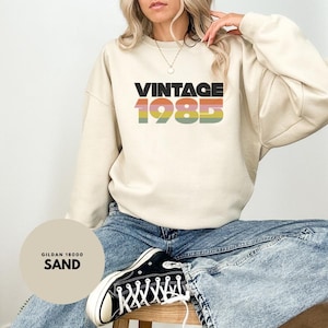 40th birthday sweatshirt birthday sweater round birthday sweater personalized gift 1985 birthday gift 40th birthday man
