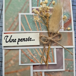 Carte de condoléances thème nature personnalisable