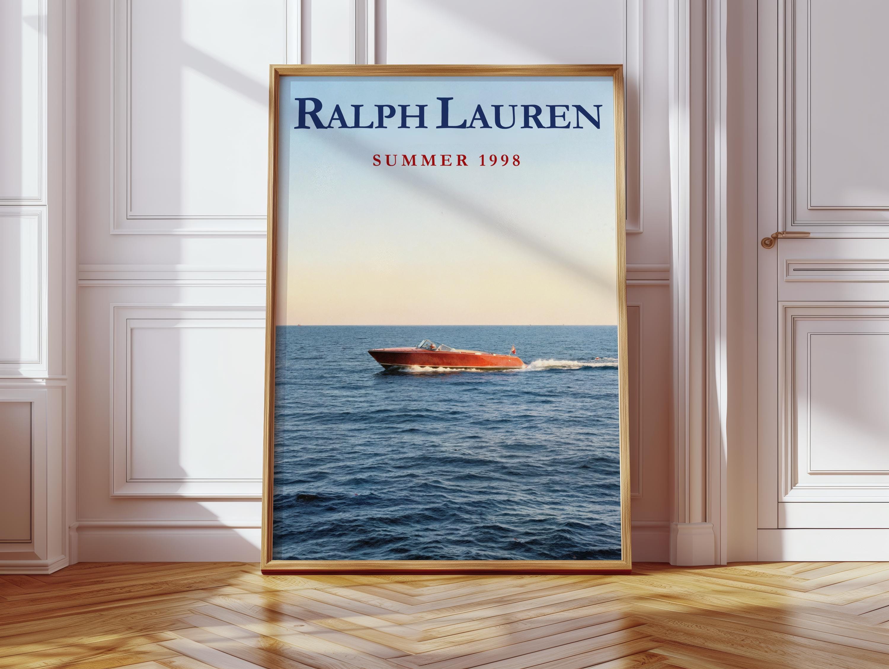 Luxury Boat Wall Art Print | Ralph Lauren Inspired Speedboat