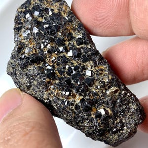 Rare Black Andradite Garnet , 60 Grams || Melanite Garnet From Balochistan , Pakistan