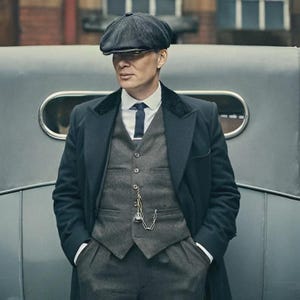 Men Thomas Shelby Peaky Blinders Cillian Murphy Costume Wool Long Coat Overcoat