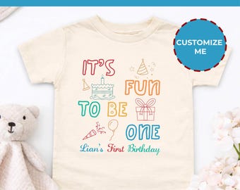 Fun To Be One PNG, First Birthday Family Design (Digital Download)
