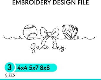Game day Embroidery Design, Baseball Embroidery File, Baseball Mom Shirt Embroidery Pattern PES, Baseball Lover Design, Tis The Season