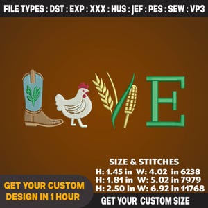 Besticktes Farm Life Sweatshirt: Country Western LOVE Pullover