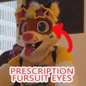 Prescription Fursuit Eyes, Toony Style, with Waterproof Sublimated Eye Mesh