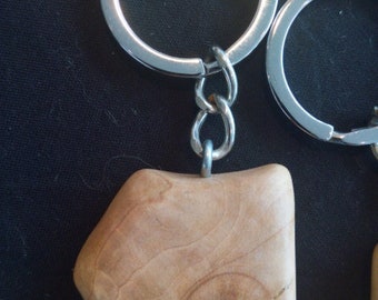 Olivenholz Schlüsselanhanger mit silber