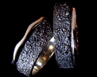 silver wedding band rings