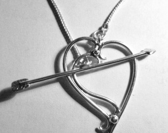 Eros Necklace Heart and Arrow Sterling silver