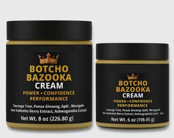 Crema Kigelia Africana Botcho Bazooka con Ginseng, Saw Palmetto, Apki, Maca, Ashwagandha para hombres
