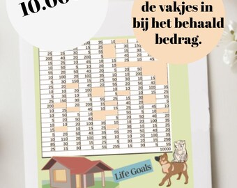 Spaarkaart,geld sparen,financiele doelen behalen,sparen voor financiele vrijheid,nieuwe haus,sparen paar hulp,spaar tracker,spaar chalange