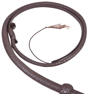 Handcrafted Brown Cowhide Leather BullWhip 8 Plaits 4-8ft Whip