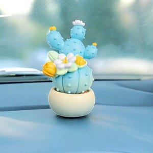 Hübsches Kaktus-Auto-Armaturenbrett-Dekor - einzigartige Kaktusvase, Auto-Liebhaber-Geschenk, Autozubehör, Auto-Innendekoration, Auto-Armaturenbrett