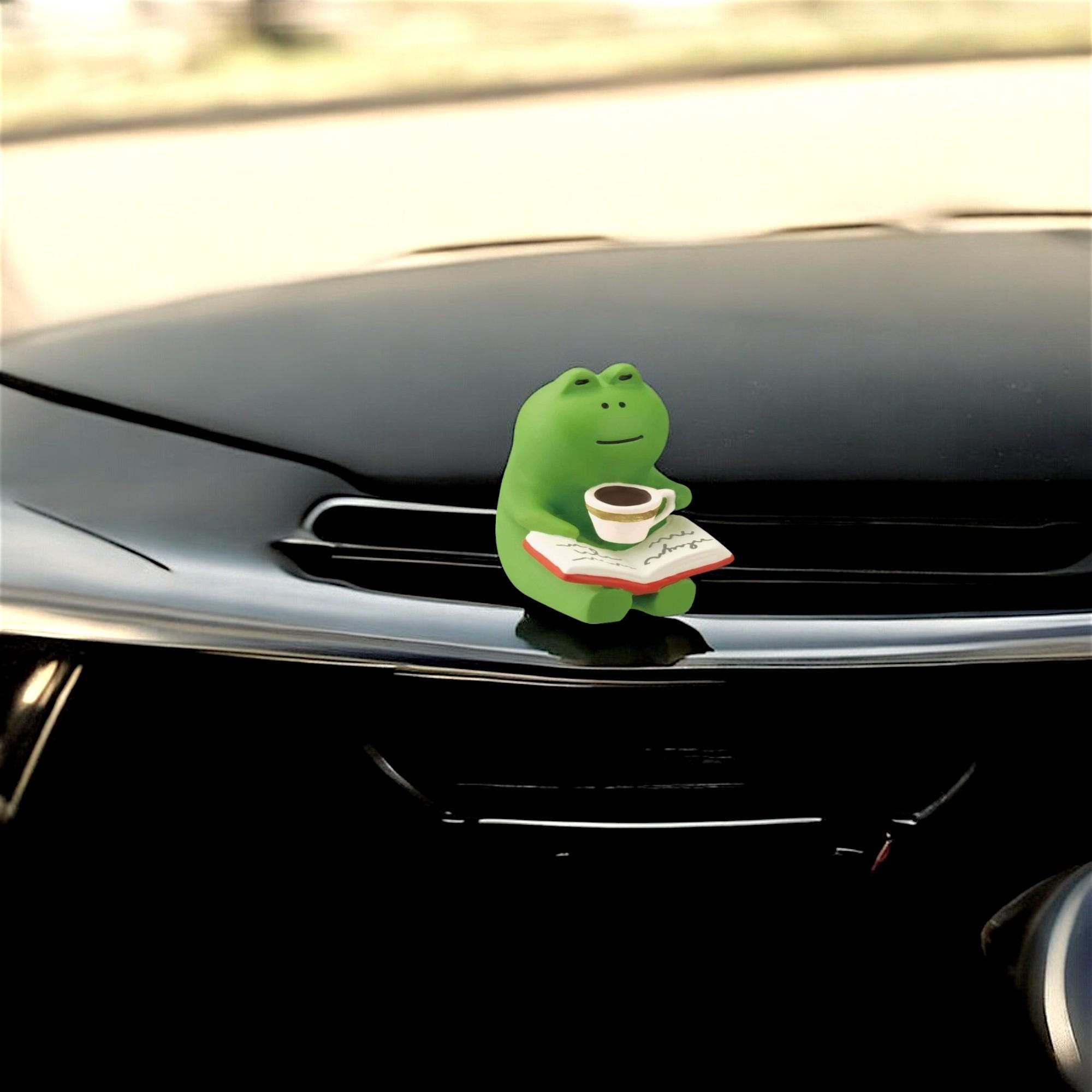 Mini Cartoon Frog Car Dashboard Decor – Gift For Women , Car Ornament – Lovely Frog Figurine ,Car Decor, Car Accesory, Car Gadgets,Car Charm