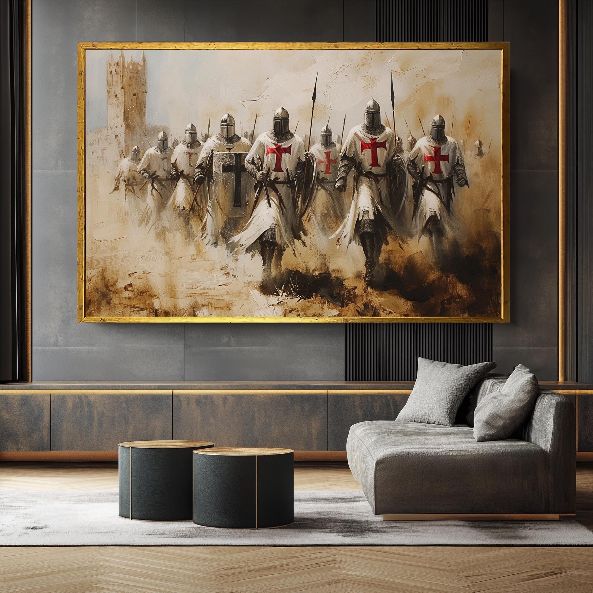 Templar Knights Canvas Print: Medieval Crusader Wall Art - Etsy