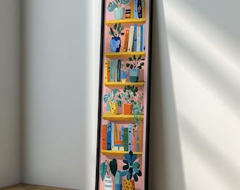 Matisse Botanical Reading Long Narrow Wall Art : Book Lover Art Print, Tall Thin Decor