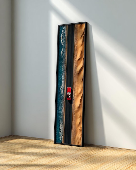 Desert Road Landscape Wall Art : Long Narrow Framed Wall Decor - Etsy