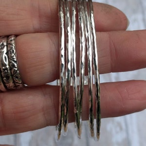 Solid Sterling Silver Stacking Bangles image 4