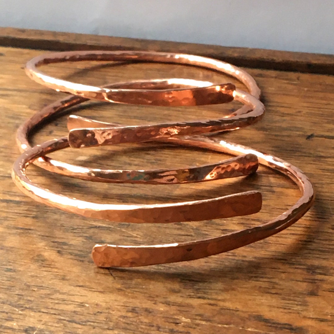 Adjustable Copper Bangle - Copper Wrap Bangle - Raw Copper Arthritis ...