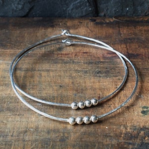 Sterling Silver Hoops with Silver Balls