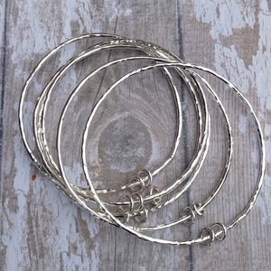 Solid Sterling Silver Stacking Bangles image 5