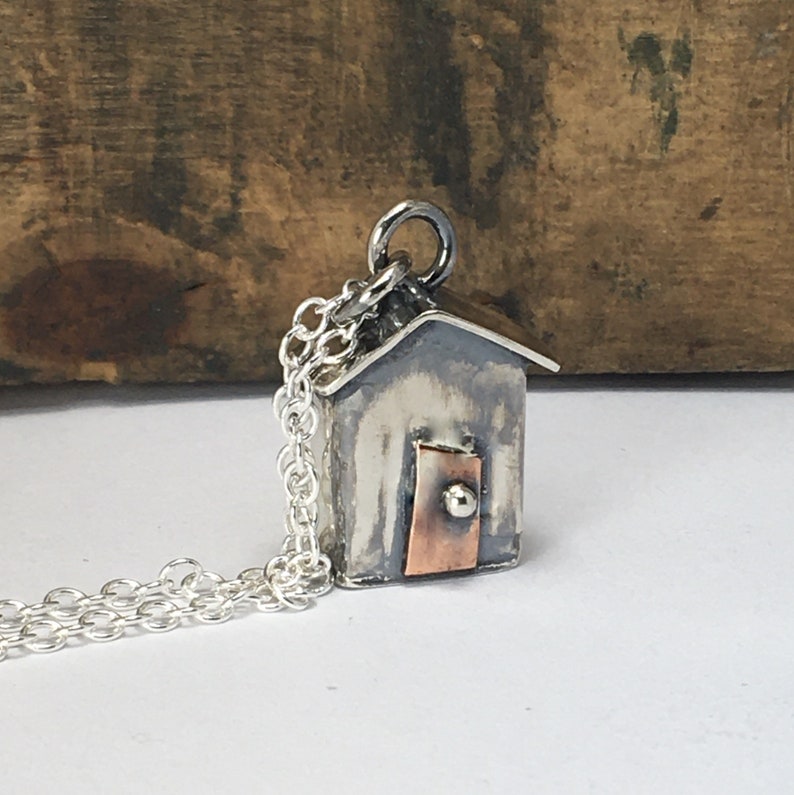 The Original Sterling Silver Beach Hut With Chain and Copper - Etsy