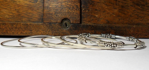 SILVER925 HEART DESIGN BANGLE/シルバー/バングル Silver Heart Bangle - Etsy