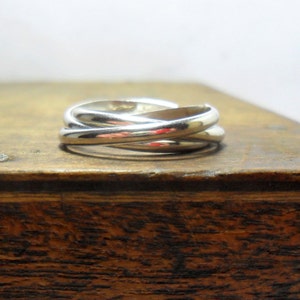 Russische Silber 3-Band Ring