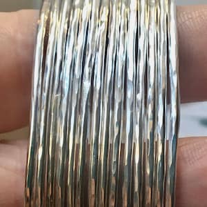 Stacking Skinny Silver Bangle Stacking Silver Bangle Stacking Sterling Silver Bracelet Skinny Bangle image 3