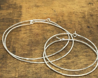 Sterling Silver Hoop Earrings | Threader Earrings | Small to XL Hoops | Hoop Earrings | 925 Sterling Silver Hoops \ Minimalist Jewellery