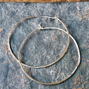 Sterling Silver Hoop Earrings 2 inch/5cm  | Hoop Earrings | Silver Hoops | Large Hoop Silver Earrings | XL Hoops