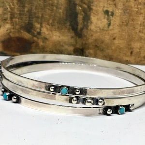 Turquoise & Sterling Silver Bangles