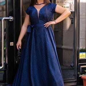blue shimmer maxi dress Boden Girls Tiered Ruffle Woven Dress in Blue