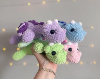Smok Szydełkowy Pluszowy Ręcznie Robiony Amigurumi Wypchane Zwierzę
