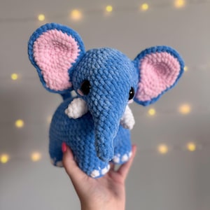 Słoń Szydełkowy Pluszowy Ręcznie Robiony Amigurumi Wypchane Zwierzę