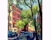 East Village Cityscape Painting - 6th St and Ave A NYC - 11x14 Oil on Panel, Urban New York Landscape, Plein Air Impressionist Original