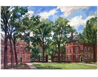 Summer Light/Williams College- 16x24 Oil on Linen, Large  Landscape Painting, Plein Air Impressionism, Signed Original