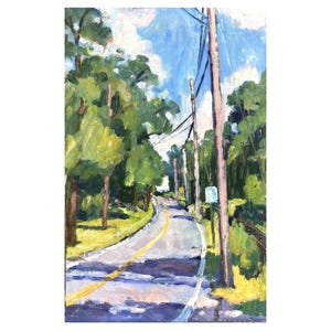 Original Oil Painting - Summer Light/Berkshires - 6x9 Oil on Panel, Impressionist Plein Air Fine Art, Signed Original Landscape Painting